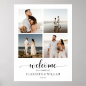 Modern Script 4 Photo Collage Mariage Affiche de b (Devant)