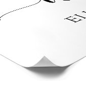 Modern script 4 Photo Collage Weddenschap Welkomst Poster (Hoek)