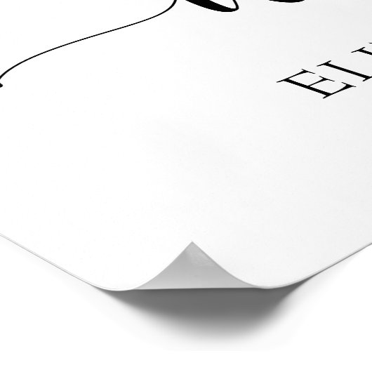 Modern script 4 Photo Collage Weddenschap Welkomst Poster (Hoek)