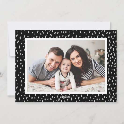 Modern Script 5 Fotocollage Kerst Kaarten (Achterkant)