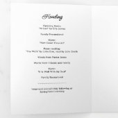 Modern Script 8-foto begrafenis / gedenkteken Drieluik Programma (Binnenzijde eerst)