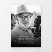 Modern Script 8-foto begrafenis / gedenkteken Drieluik Programma (Cover)