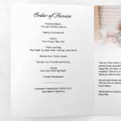 Modern Script 8-Foto Drievoudig Rouwprogramma Drieluik Programma (Binnenzijde eerst)