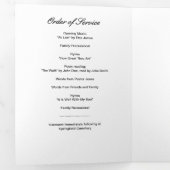 Modern Script 8-Photo Trifold Begrafenisprogramma Drieluik Programma (Binnenzijde eerst)