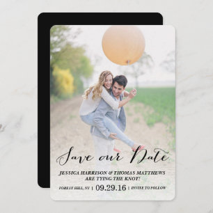 Modern script   Aangepaste foto bespaart onze datu Save The Date