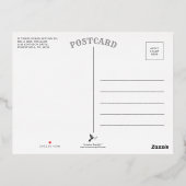 Modern script | Aangepaste foto om de werkelijke d Folie Uitnodiging Briefkaart (Achterkant)