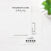 Modern Script Add Logo White Earring Display Cards (Bureau)