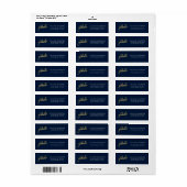 Modern Script Afstuderen 2025-teruggaveadres Etiket (Full Sheet)