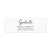 Modern Script Afstuderen 2025-teruggaveadres Etiket (Voorkant)