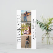 Modern Script afstuderen 3 Photo Booth 2025 Bedankkaart (Staand voorkant)