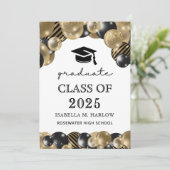 Modern script Afstuderen Aankondiging (Staand voorkant)