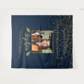 Modern Script Afstuderen Achtergrond | Afstuderen  Wandkleed (Voorkant (horizontaal))