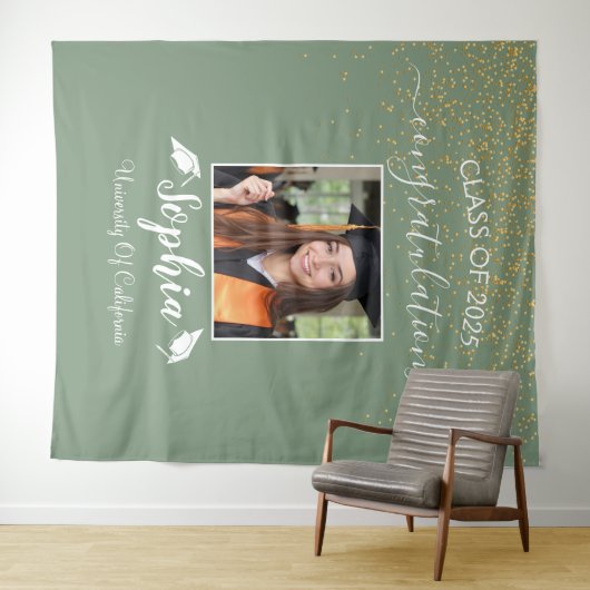 Modern Script Afstuderen Achtergrond | Afstuderen  Wandkleed (In Situ (horizontaal))