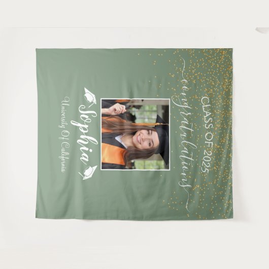 Modern Script Afstuderen Achtergrond | Afstuderen Wandkleed (Voorkant (horizontaal))