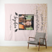 Modern Script Afstuderen Achtergrond | Afstuderen Wandkleed (In Situ (horizontaal))