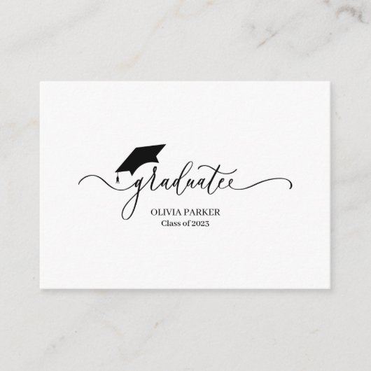 Modern script Afstuderen Afstuderen Advieskaart (Voorkant)