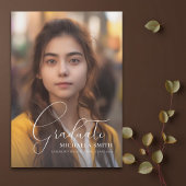 Modern script Afstuderen Afstuderen foto Aankondiging