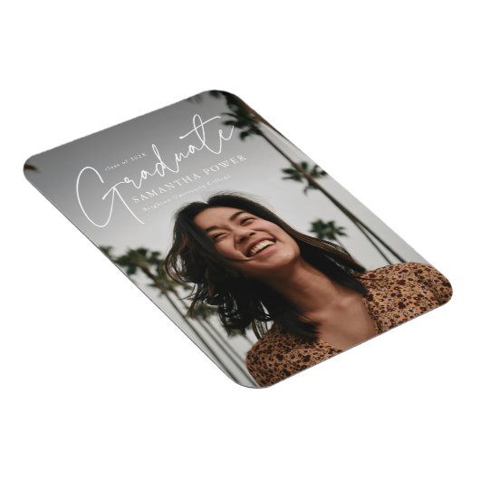 Modern script Afstuderen Afstuderen foto Magneet (Rechterzijde)