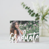 Modern Script-Afstuderen Briefkaart (Staand voorkant)