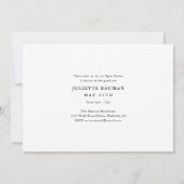 Modern Script Afstuderen eenvoudig 3 foto Afstuder Kaart (Achterkant)