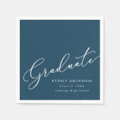 Modern script Afstuderen eenvoudig Afstuderen Servet (Voorkant)