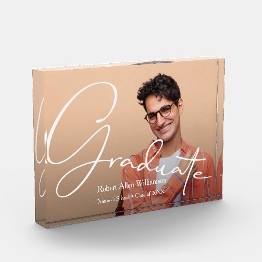 Modern script Afstuderen fotoblok (Links)