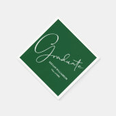Modern Script Afstuderen Groen Servet (Hoek)