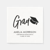 Modern Script Afstuderen minimalistisch Afstuderen Servet (Voorkant)