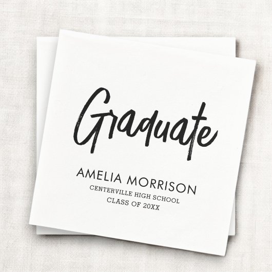 Modern Script Afstuderen minimalistisch Afstuderen Servet