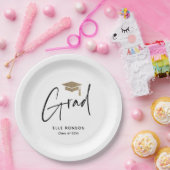 Modern Script-Afstuderen Papieren Bordje (Feest)
