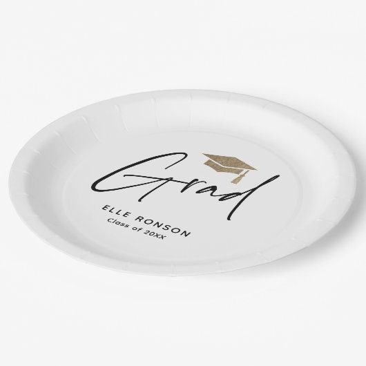 Modern Script-Afstuderen Papieren Bordje (Gekanteld)