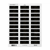 Modern Script Afstuderen zwart goud Etiket (Full Sheet)