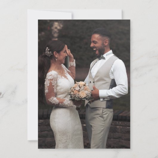 Modern Script All in One Photo Wedding Invitation (Dos)