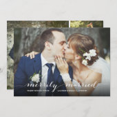 Modern script, alleen gehuwde feestdag foto feestdagenkaart (Voorkant / Achterkant)