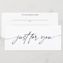 Modern Script Alleen Voor Jou Cadeaubon