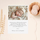 Modern Script Arch Lijst Flowery Bedankkaart