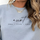 Modern Script “Aunt” Children's Names, Aunt Gift Trui
