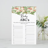 Modern script Baby Abc's baby shower spel (Staand voorkant)