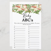 Modern script Baby Abc's baby shower spel (Voorkant / Achterkant)