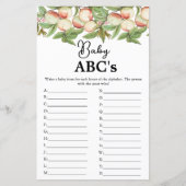 Modern script Baby Abc's baby shower spel (Voorkant)