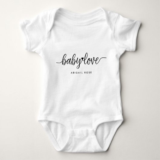 Modern Script Baby Love Romper (Voorkant)