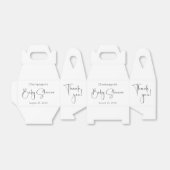 Modern Script-Baby shower Bedankt voor de vakken Bedankdoosjes (Uitgevouwen)