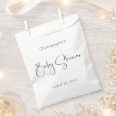 Modern Script-Baby shower Bedankzakje (Geknipt)