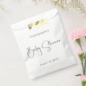 Modern Script-Baby shower Bedankzakje (Gezegeld)