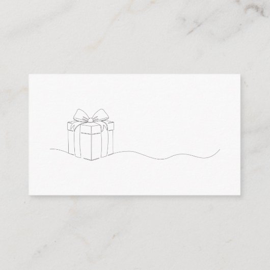 Modern Script Baby shower Raffle Informatiekaartje (Achterkant)