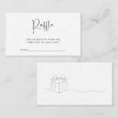 Modern Script Baby shower Raffle Informatiekaartje (Voorkant / Achterkant)