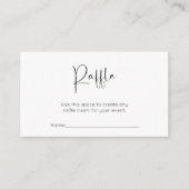 Modern Script Baby shower Raffle Informatiekaartje (Voorkant)