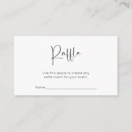 Modern Script Baby shower Raffle Informatiekaartje