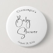 Modern Script-Baby shower Ronde Button 7,6 Cm (Voorkant)