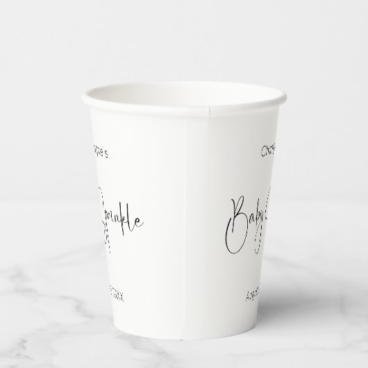 Modern Script Baby Sprinkle Papieren Bekers (Rechts)